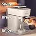 Philips Baristina Espresso Machine - Real espresso, made simple. Compact coffee machine, natural white with ash wood portafilter, 16 bar pump pressure, automatic grinder, Cafe Crema (BAR302/20)