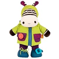 B. toys – Plush Zebra – Interactive Toy for Toddlers, Kids – Learning Toys – Sensory Features – Giggly Zippies – Zebb – 2 Years +