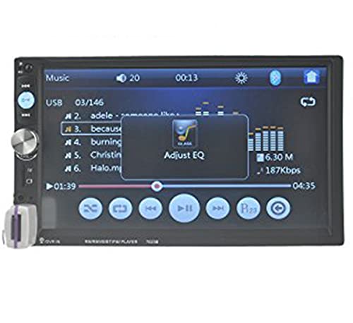 Eaglerich^b`7C`2 DINJ[MP5 MP4v[[WIv[[BluetoothXeIWIFM/ USB/TF/AUX͂ŃzC[ControlT|[gDVRXeAO