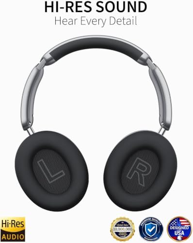 Image of Wentronic Y04 Wireless Over-Ear Headphones, Active Noise Cancelling, Grey