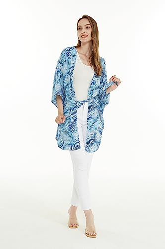 Image of Women's Hawaiian Open Front Kimono Top Signature Prints | Open Front Design; Lightweight Rayon; Signature Tropical Prints; Relaxed Fit; Resort Vacation Style