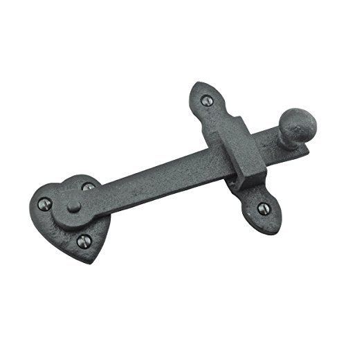 Renovators Supply Black Wrought Iron Gate Flip Latch Antique Heart Style Medium To Light Duty 4 Inches Tall Flip Door Locks Rust Resistant Powder Coated Latches Includes Mounting Hardware Pack Of 3 #TOP4
