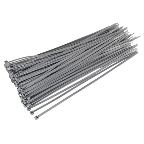 Image of Sealey CT30048P100S Cable Tie 300 x 4.8mm Silver Pack of 100