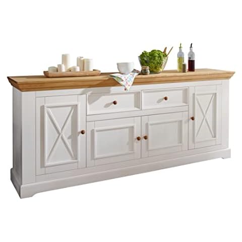 Woodroom Oslo Sideboard Kommode Anrichte Schrank, Holz Cover