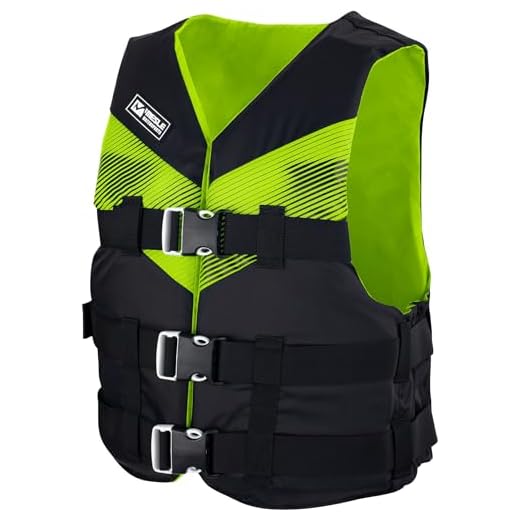 MESLE Schwimmweste Erwachsene V210, Leichte Schwimmhilfe für Herren & Damen, 50N Auftriebsweste Sup, Schwimmen, Kajak, Prallschutzweste Wakeboard, Wasserski, Jetski, Farbe:grün, Größe:XS