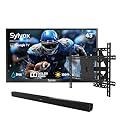 SYLVOX 43-Inch Outdoor TV, Smart TV Compatible with Google TV, Waterproof Soundbar, & Adjustable Wall Mount