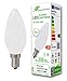 Produktbild greenandco® CRI90+ Glühfaden LED Lampe | matt | ersetzt 28 Watt E14 Kerze | 3W 300 Lumen | 2700K warmweiß | Filament Fadenlampe | 360° 230V AC | nicht dimmbar | flimmerfrei | 2 Jahre Garantie