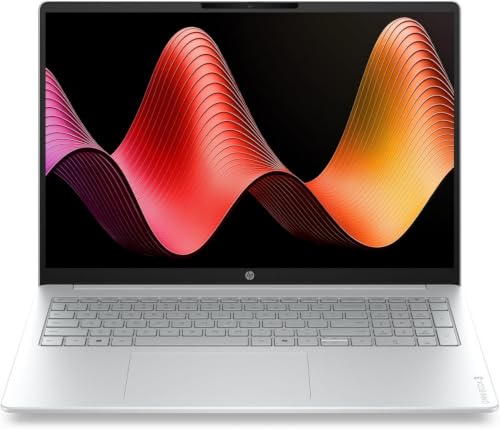 HP OmniBook 3 PC Portable 16" WUXGA 16:10 IPS, AMD Ryzen 5 40, RAM 16 Go, SSD 512 Go, Windows 11, Ordinateur Portable 16 Pouces, pavé numérique, Argent, Clavier AZERTY, 16-by0000sf