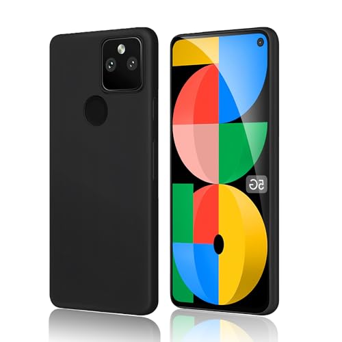 Pixel 5a 5G�P�[�X �ϏՌ� ���^ TPU Google Pixel 5a 5G �P�[�X �V���R�� �J�����ی� �y��Pixel 5a 5G �P�[�X�J�o�[ �Ռ��z�����ϖh�~ �E���ȒP �u���b�N ��