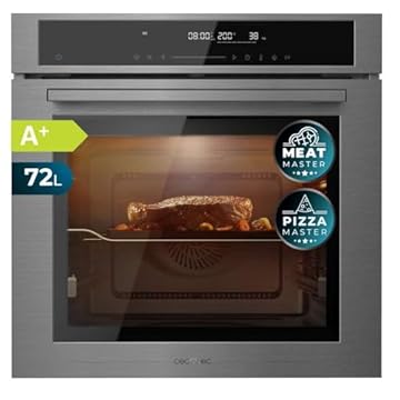 Cecotec Forno da incasso 60 cm Bolero Hexa SM406000 Edge+ A+. 2900 W, 72 L, 12 funzioni, bistecca master, pizza master, steam assist, steam EasyClean, modalità Eco e scongelamento, timer elettronico