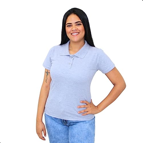 Kit 3 Camisas Polo Femininas Camiseta Gola Polo Piquet uniforme lisa básica Coloridas (as2, alpha, s