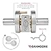 Commercial Bathroom Door Handle with Lock | Privacy Commercial Door Locks | Grade 2 Restroom Door Handle Lever | For Offices & Industrial Use | UL CUL & ADA – Nickel Chrome Finish – ANSI A156.2
