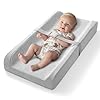 Changing Pad, Soft Baby Diaper Changing Pad, Waterproof Organic Cotton Contoured Foam Mat With Removable Washable Pad Cover, Non-slip Standard Size Change Pad for Changing Table