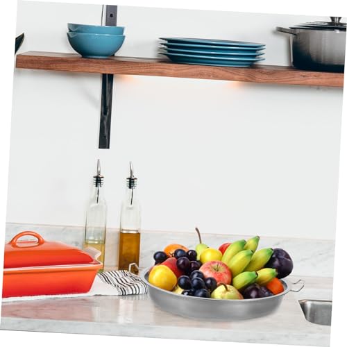 UTHCLO Steamer Heating Noodle Tray Electric Pot Hob Hotpot Non Stick Frying Pan Griddle Drip Pan Liner Oven Omelette Pan Thermal Wok Burner Air Fryer Accessories Stainless Steel - Thumbnail 5