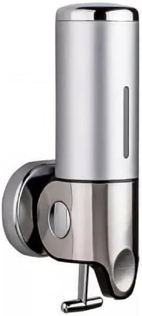 Single 500ml Soap Dispenser Bathroom Wall Mounted Shower Gel Shampoo & Conditioner Kitchen Dish Detergent Container Hand Pump Body Wash Liquid Dispenser for Home Hotel Restaurant
