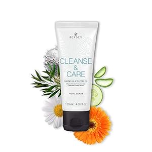 ¡NUEVO! Limpiador Facial Exfoliante/Scrub/Peeling con Perlas de SÍLICE + Aloe Vera, Árbol de Té, Calendula y Manzanilla – CLEANSE&CARE Beysey 120ml