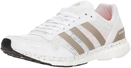 adidas Women's Adizero Adios w Running Shoe, FTWR White, Cyber met, core Black, 5.5 M US