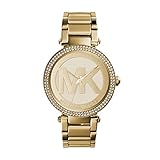 Michael Kors Reloj para mujer Parker, movimiento de tres agujas, caja de acero inoxidable dorado de menos de 22 mm con correa de acero inoxidable, MK5784