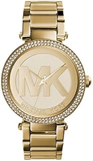 Michael Kors Damenuhr Parker, 33 mm Gehäusegröße, Dreizeigerwerk, Edelstahlarmband