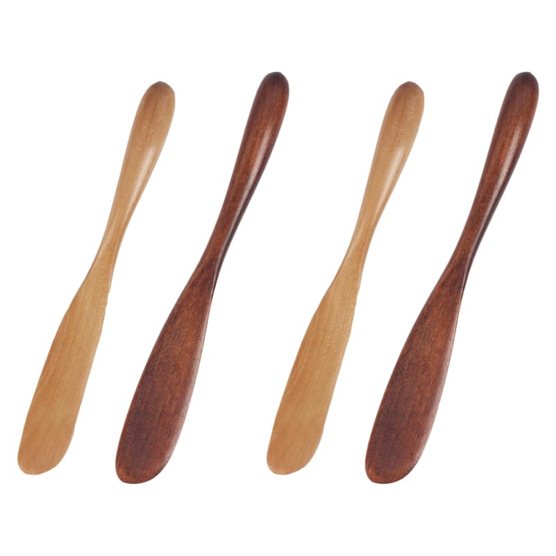 4pcs Wooden Makeup Scraper Cream Spatula Face Mask Applicator Facial Mask Scrapers Skin Care Tools