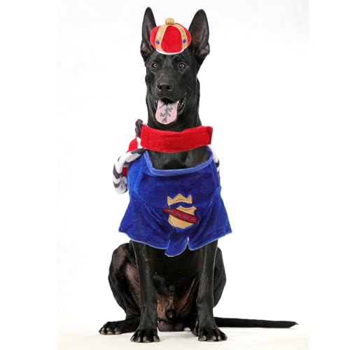Disfraz Beaupretty corona y capa para perros tamaño M miniatura 3