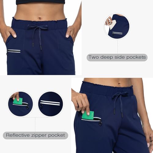 Image of Haowind Joggers for Women with Pockets Elastic Waist Workout Sport Gym Pants Comfy Lounge Yoga Running Pants