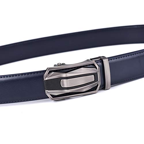 Image of Men Belts Leather Male Slide Ratchet Work Dress Strap w Interchangeable Buckle Beltox