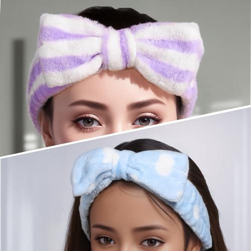 image for Teenitor Makeup Headband, Spa Headband, Bow Headbands, Headbands for W