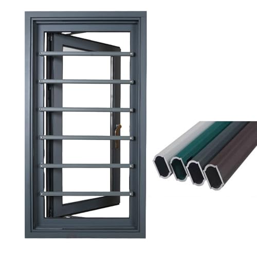 LVLDAWA Barra Seguridad para Ventanas, Barras Seguridad Portátiles Aleación Aluminio, Varilla Repuesto para Reja Ventana para Habitación Infantil Sala Estar(120cm)