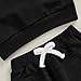 Tiacham Tiaham Baby Boy Clothes Girl Outfits Fashion Sweatshirt Sweat Pant Kids Toddler Tops Pant Sets (Black, 0-6 Months)
