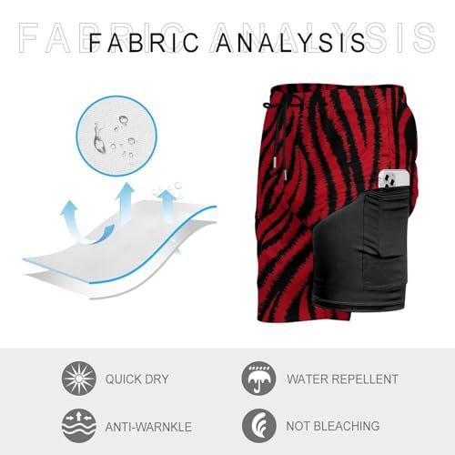 Zebra Pattern Shorts Male Compression Liner Short Pants Sport Shorts Quick Dry Stretch Trunks Board Casual Bottoms3