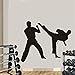 Club De Boxe Taekwondo Karaté Autocollants Coup De Pied Gratuit Décalcomanies De Voiture Affiches De Combat Vinyle Stickers Muraux Décoration 58X71Cm