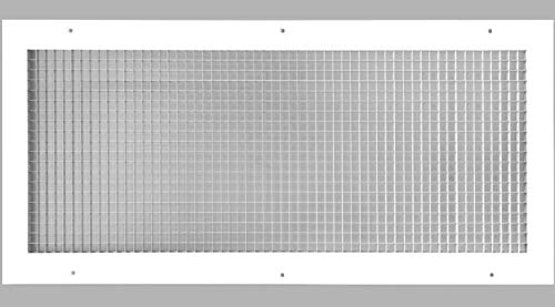 Image of HVAC Premium 8'' x 10'' or 10'' x 8'' Cube Core Eggcrate Return Air Grille - Aluminum Rust Proof - HVAC Vent Duct Cover - White [Outer Dimensions: 9.75 x 11.75]