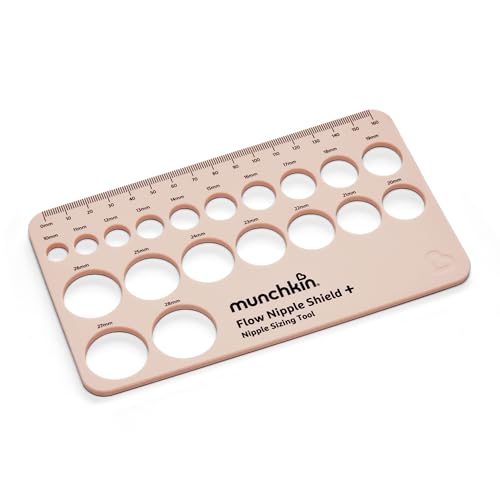 Image of Munchkin Nipple Ruler Sizing Tool for Nipple Shields and Breast Pump Flanges, Helps Breastfeeding Moms Buy The Right Size