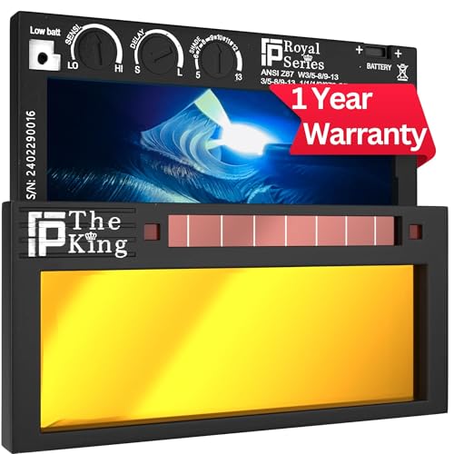 The King 1.0 | Shade 5-13 Adjustable Gold Auto Darkening Welding Lens | 2' x 4 1/4' x 0.33' |...