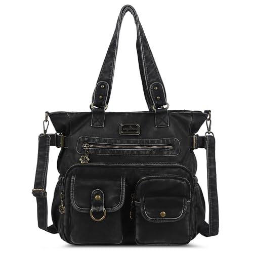 Angelkiss Purses Handbags for Women PU Tote Satchel Bags for Women Pockets Shoulder Bags…