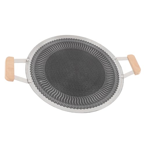 SIXRUN Sartén de Parrilla Coreana Resistente con Distribución de Calor Rápido Ideal para Cocinar Diariamente en Casa (38 cm)
