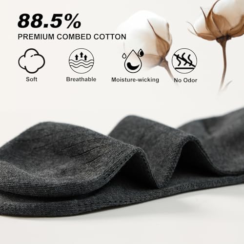 FITRELL Pacote com 6 meias masculinas atléticas para corrida no tornozelo acolchoadas que absorvem b