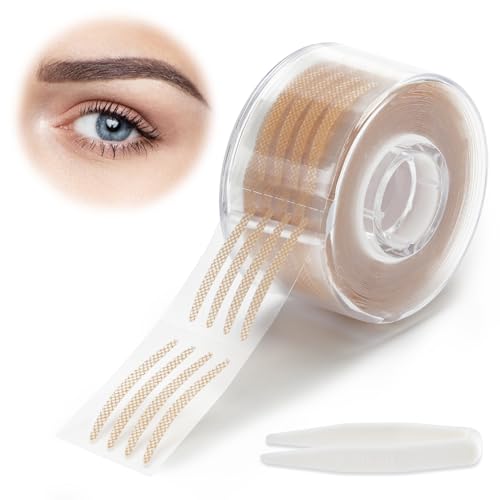 600 Stück Schlupflider Stripes Unsichtbar Augenlid Lifting Ohne OP Schlupflid Tapes Gegen Unsichtbare Doppelte Eyelid Tapes Wasserdicht Augenlid Aufkleber Klebeband mit Gabelstangen Pinzette