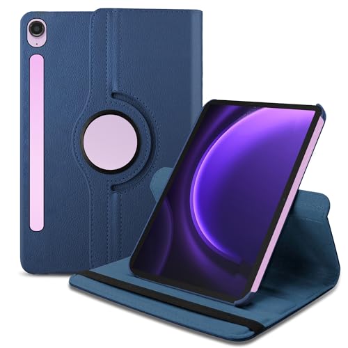 Image of TGK Rotating Cover for Samsung Galaxy Tab S9 FE 10.9 inch Tablet /Tab S10 FE 10.9-Inch 360 Degree Rotating Leather Flip Case (Dark Blue)