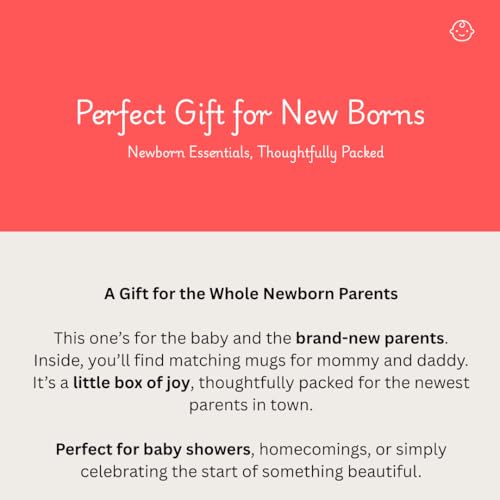 Image of Hello Parenthood Hamper | Est. 2026 Mommy Daddy Mug Set | Unique New Parents Gift | Baby Shower, Hospital Visit & Newborn Gift