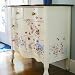 Large Watercolor Floral Rub On Transfer Decal - 29x135cm UV DTF Sticker For Furniture, Nightstand, Wood