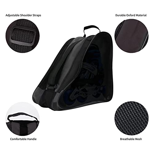 Saco de patinagem de rolo, Sacos de, em linha e patins com bolsos de capacidade de três camadas, Bol