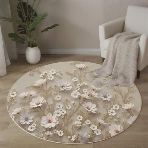 Tapis de salon à poils courts romantique pour créer un coin de jeu doux et chaleureux