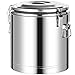 Dispensador De Bebidas Aislado De Acero Inoxidable con Espiga (10L-30L), Cubo Térmico Aislado De Té De Leche Fría Y Caliente para Fiesta Familiar Cafe Buffet,A,20L
