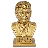 K EXCLUSIVE President Donald Trump Bust | Metallic Gold Polyresin Collectible Statue | Realistic Portrait Detail | 6.5 in H x 3.5 in W x 3 in D | Desk, Shelf or Curio Display Piece