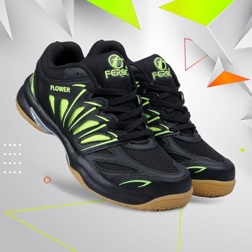 Image of FEROC Kids Badminton Shoes (Non Marking) Active Grip Lightweight & Durable Sole for Boys Girl Kids