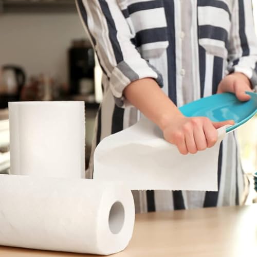 Ezee Kitchen Tissue Paper Roll, 4 Rolls (60 Pulls Per Roll, 240 Sheets), Soft & Highly Absorbent, 2-Ply Kitchen Towel for Cleaning, Wiping, Tissue Paper Roll for Spill Control, Kitchen Use (Pack of 1) - Image 4 thumbnail