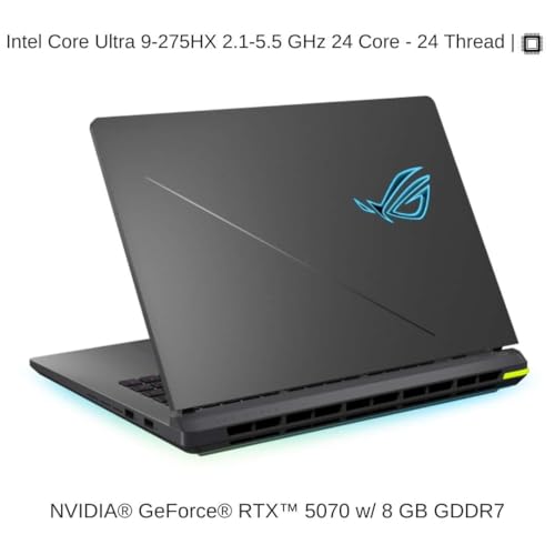 Image of HIDevolution [2025] ASUS ROG Strix G16 G615LP 16 inch WQXGA 240Hz IPS-Level, 2.1 GHz Ultra 9-275HX, RTX 5070, 96 GB DDR5 RAM, 8 TB PCIe SSD, Windows 11 Pro