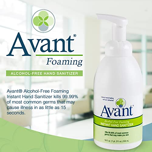 Avant® Alcohol Free Foaming Hand Sanitizer, 18Oz Bottle, 6-Pack Bulk Refill #TOP3